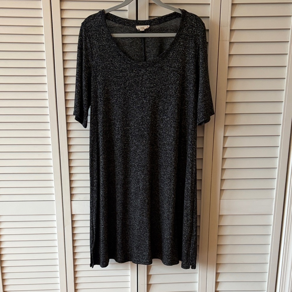 Cupio Charcoal Knit Midi Dress, XL